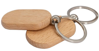 Rectangular Wooden Keychains (Sets of 20)